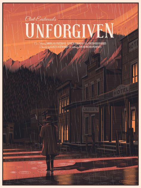 Unforgiven Movie Poster, Unforgiven Poster, Unforgiven Movie, Unforgiven 1992, Movie Synopsis, Movie Club, Film Poster Design, Western Movie, Alternative Movie Posters