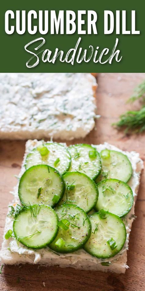 These light and refreshing cucumber cream cheese sandwiches are made with crisp cucumber and dill-flavored cream cheese. #cucumbersandwich #cucumberdillsandwich #summersandwich #cucumbers #creamcheese #sandwich Chicken Waffle Sliders, Sandwich Bar Ideas, Cucumber Cream Cheese Sandwiches, Croissant Breakfast Sandwiches, Banana Bread Cream Cheese, Turkey Neck Recipe, Sandwiches For A Crowd, Diy Sandwich, Cucumber Cream Cheese