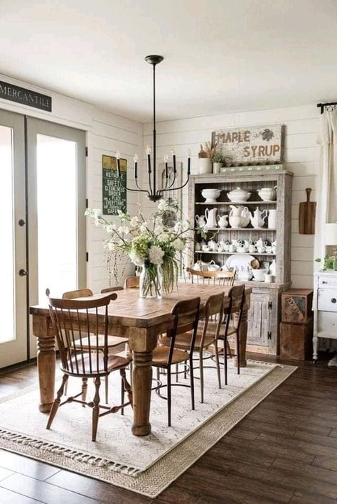 Country Cottage Dining Room Ideas, French Cottage Dining Room, Country Cottage Dining Room, Farm Dining Room, Cottage Core Dining Room, Dining Room Cottage, Dining Room Country, Cottage Dining Room, Rustic Farmhouse Dining Table