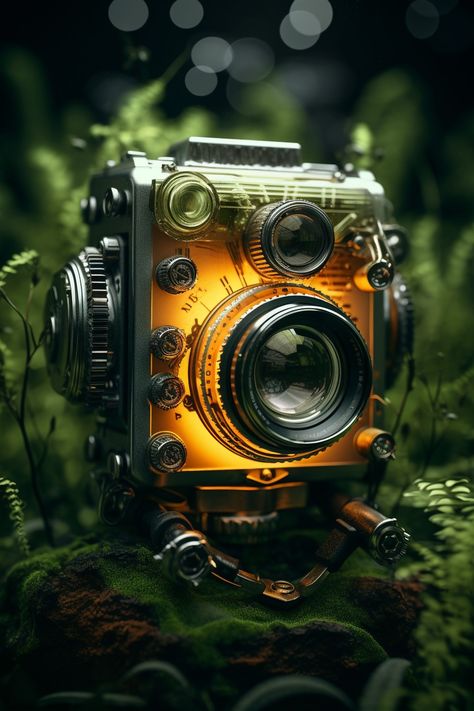 Cyberpunk Camera, Aesthetic Camera Icon, Gadget Design, Aesthetic Camera, Solar Punk, Cyberpunk Aesthetic, Camera Icon, Malang, Cyberpunk