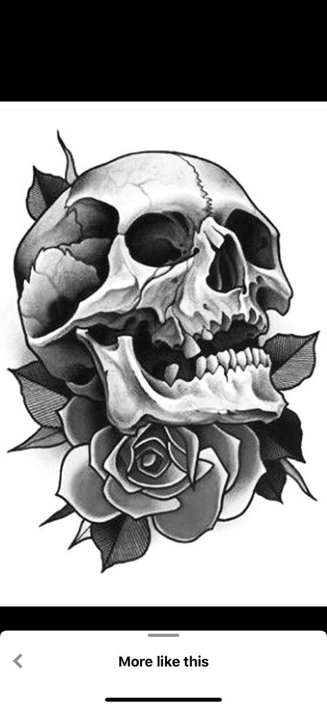 Skull Roses Tattoo Design, Skull And Flowers Tattoo Design, Skull And Rose Tattoo Design, Skull With Roses Tattoo, Skull And Rose Tattoo, Tattoo Crane, Rose Chest Tattoo, Shen Long Tattoo, Skull Tattoo Flowers