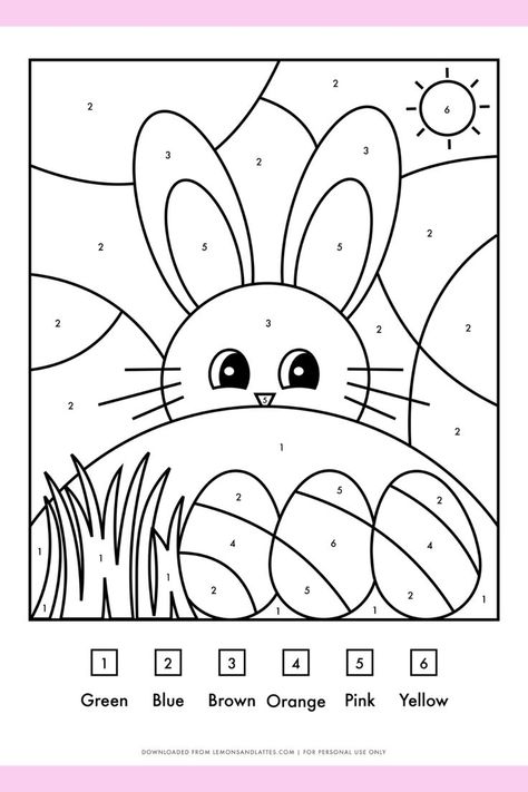 Easter coloring activities are fun for all ages! Download and print this free Easter bunny color by number. Easter Color By Number, Printable Easter Activities, Merry Christmas Coloring Pages, Easter Color, Bunny Coloring, Fnaf Coloring Pages, Easter Egg Coloring Pages, Color By Number Printable, Easter Bunny Colouring