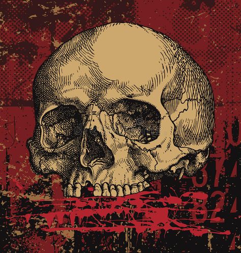 Grungy human skull. Illustration of grungy human skull of textured red backgroun #Sponsored , #ad, #Advertisement, #human, #Illustration, #red, #skull Red Skull Background, Grungy Illustrations, Pointalism Art, Red Skeleton, Human Illustration, Cd Design, Skeleton Illustration, Skull Illustration, Cartoon Posters