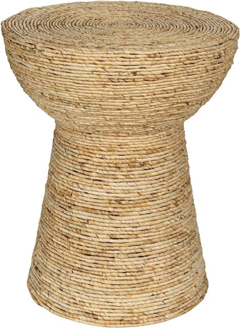 Amazon.com: Creative Co-Op, Natural Round Handwoven Corn Rope Accent Table : Home & Kitchen Rope Side Table, Side Table Decor, Olive Grove, Round Accent Table, Rope Wrapped, Small Apartment Living, Furniture Side Tables, Coastal Interiors, Creative Co Op