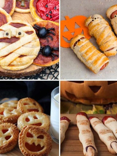 Puff Pastry Halloween Treats, Puff Pastry Recipes Halloween, Puff Pastry Halloween Recipes, Halloween Pastry Ideas, Halloween Puff Pastry Ideas, Puff Pastry Halloween, Halloween Puff Pastry, Halloween Pastries, Recipes Puff Pastry