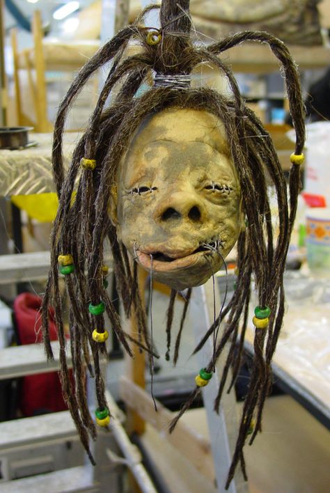 A selection of some work I was involved with during my time on the Harry Potter films working for Nick Dudman Harry Potter Shrunken Head, Shrunken Head Art, Crochet Shrunken Head, Shrunken Head Tattoo, Library Tree, Severed Head Prop, Tiki Horror, Monster Mud, Hay Bale Art