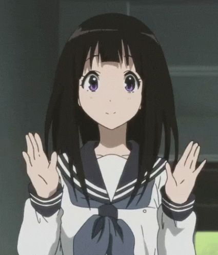 Wave Bye GIF - Wave Bye Hi - Discover & Share GIFs Bye Gif, Hyouka Chitanda, Hi Gif, Eru Chitanda, Waving Gif, Hello Gif, Girl Bye, Anime Gifs, Animation Reference