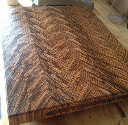 Wood Ottoman, Butcher Blocks, Board Designs, Wood Plans, Zebra Wood, End Grain, Chopping Boards, Custom Woodworking, Woodworking Designs