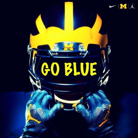 GO BLUE! Michigan Football Wallpaper, Michigan Football Helmet, Wallpaper Jordan, Michigan Pictures, U Of M Football, Michigan Go Blue, Maize And Blue, University Of Michigan Wolverines, Michigan Wolverines Football