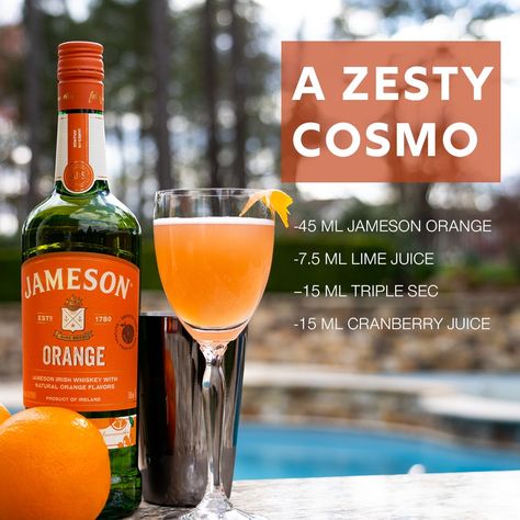 Looking for a refreshing twist on your favorite cocktail? Just add Jameson Orange! These delicious recipes will turn any happy hour into an unforgettable experience. Give it a try, and let us know what you think! #JustJamesonOrange Jameson Orange, Whiskey Mixed Drinks, Jameson Cocktails, Cocktail Recipes Whiskey, Jameson Irish Whiskey, Good Whiskey, Whiskey Drinks, Whiskey Cocktails, Irish Coffee