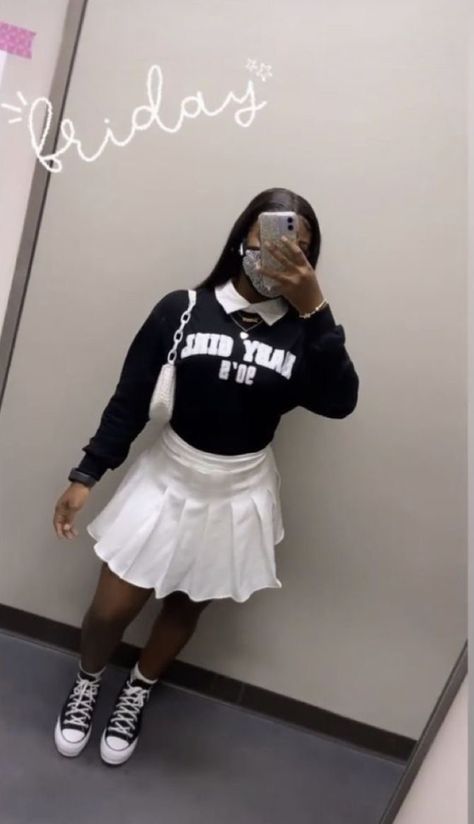 Skirt Outfits Sweater, Birthday Outfit For Teens, Sweet 16 Outfits, 16th Birthday Outfit, Clothes Skirt, Picture Day Outfits, Cute Birthday Outfits, Swag Outfits For Girls