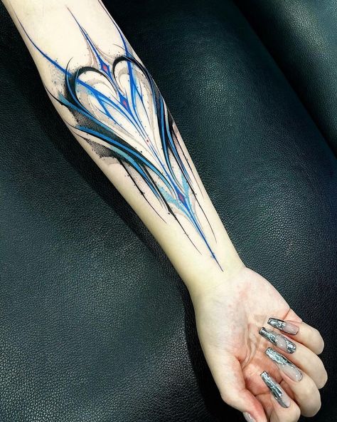 Dark Blue Tattoo, Aa Tattoos, Dark Lettering, Swirl Tattoo, Dragon Tattoo Ideas, Viking Tattoo Symbol, Top Student, Sharpie Tattoos, Marvel Tattoos