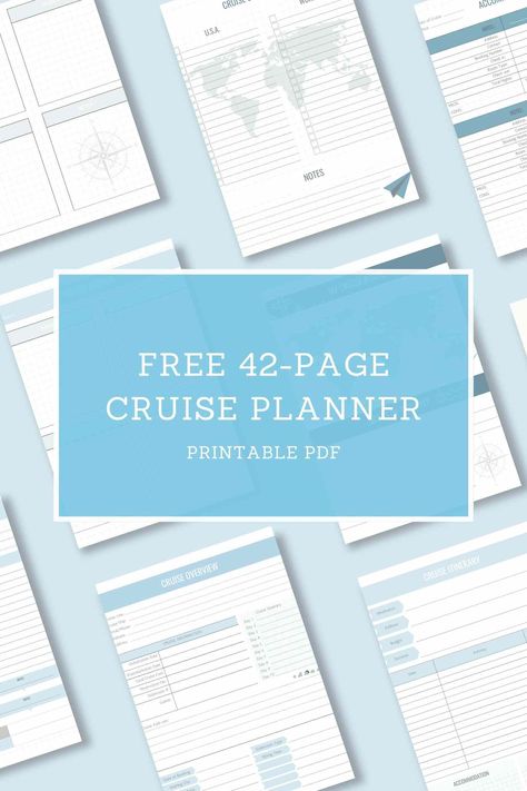 Cruise Planners: Free 42-Page Printable + Comprehensive Guide Free Cruise Planner Printables, Cruise Itinerary Template, Itinerary Template Free, Cruise Planner, Cruise Checklist, Ncl Cruise, 25 Anniversary, Tracker Free, Cruise Planning