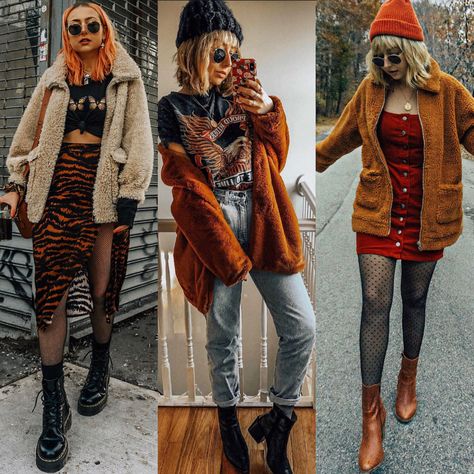 Nicole Alyse, Teddy Bear Coats, Edgy Fall Outfits, Girlfriend Aesthetic, Nicole Fashion, Rockstar Girlfriend, Fall Fashion Coats, Pastel Outfit, Fall Coat