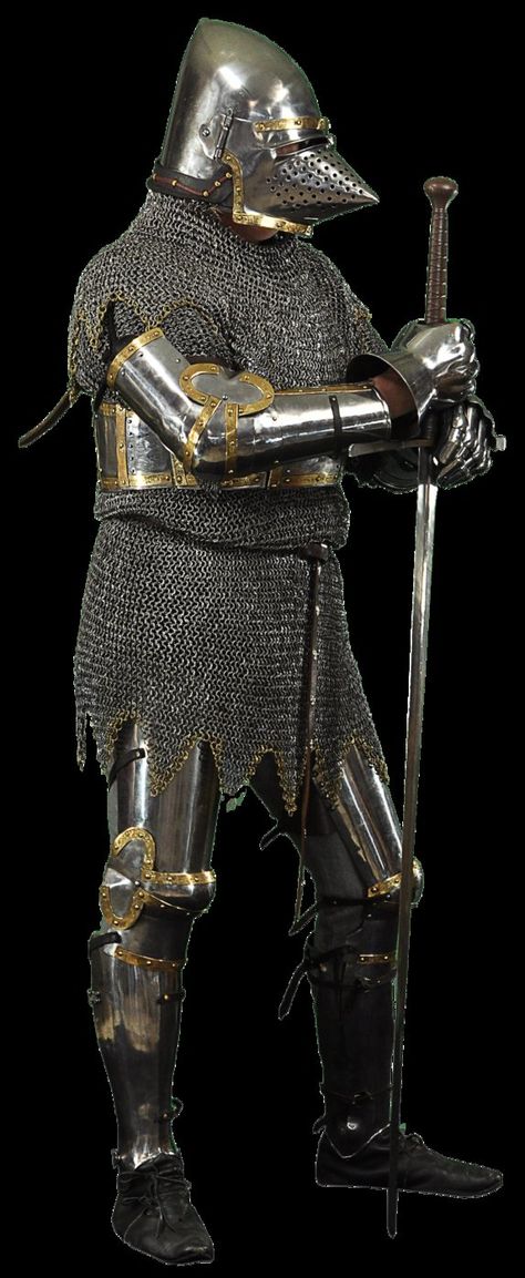 Georgina Gibson - Armadura de caballero tipo siglo XIV Hounskull Knight, Medieval Plate Armor, Chain Armor, Plate Mail, Knight Armour, Knight Medieval, Knight Shield, History Essay, Medieval Armour