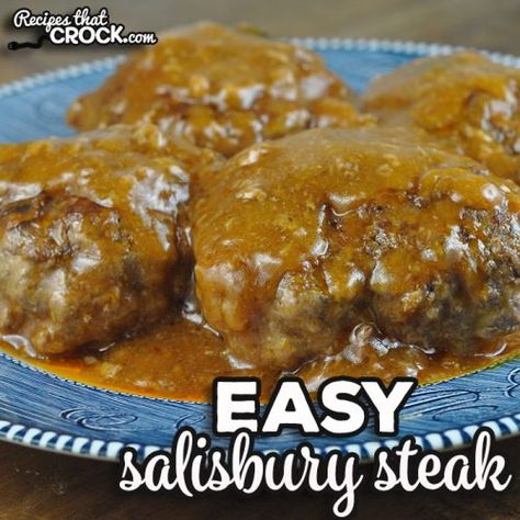 This Easy Salisbury Steak recipe for the stove top was an instant family favorite in my house. It is easy to make and incredibly delicious! Salisbury Steak Recipe Easy Stove Top, Beef Receips, Easy Salisbury Steak Recipe, Dinner Reciepes, Sausage Meals, Meatloaf With Gravy, Salisbury Steaks, Mince Dishes, Chicken Tortilla Casserole