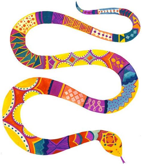 Snake Painting, Rainbow Snake, Colorful Snakes, Rainbow Serpent, Snake Art, Aboriginal Artwork, Year Of The Snake, A Snake, The Snake