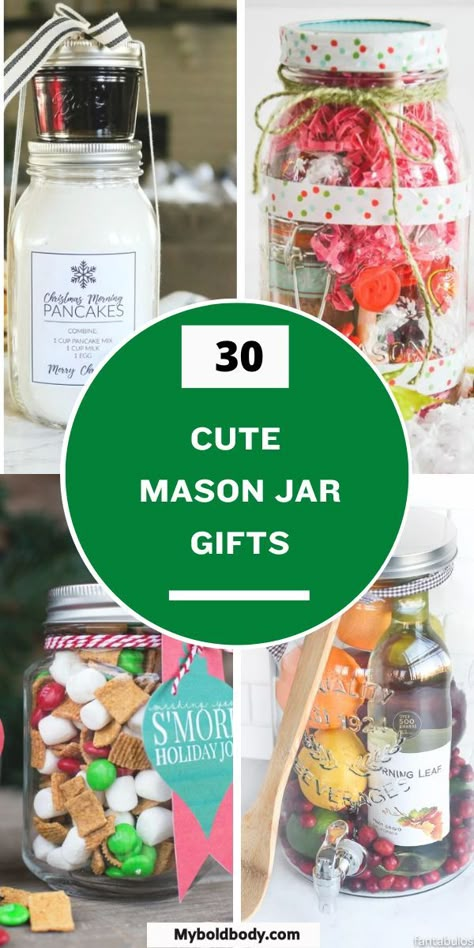 Mason Jar Smores, Christmas Mason Jar Ideas Food Diy Gifts, S'mores In A Jar, Glass Jar Christmas Gifts, Easy Jar Gifts, Holiday Mason Jar Gifts, Small Mason Jar Christmas Gifts, Mason Jar Reindeer, Mason Jar Treats Gifts