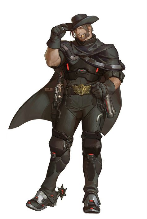 Blackwatch mccree Blackwatch Mccree, Cowboy Character Design, Mccree Overwatch, Cole Cassidy, Jesse Mccree, Over Watch, Western Artwork, Overwatch Fan Art, Overwatch 2