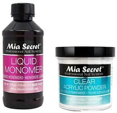 Amazon.com: MIA SECRET 4oz Liquid Monomer + 4oz Clear Acrylic Powder Nail Art System Mia Secret Acrylic Powder Swatches, Acrylic Nail Liquid, Secret Nails, Clear Acrylic Nails, Acrylic Nail Powder, Acrylic Nail Kit, Nail Polish Sets, Pink Acrylics, Acrylic Powder