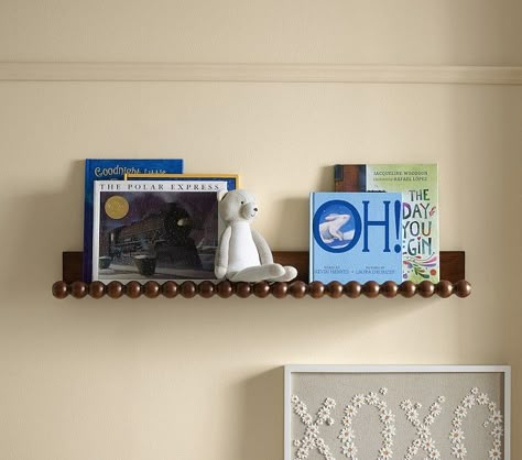 Chris Loves Julia Wood Book Ledge | Pottery Barn Kids Thee Sacred Souls, Boulder House, Book Ledge, Nikki Baby, Art Deco Apartment, Bathroom Closet Organization, Coastal Condo, Floating Books, Elementary My Dear Watson