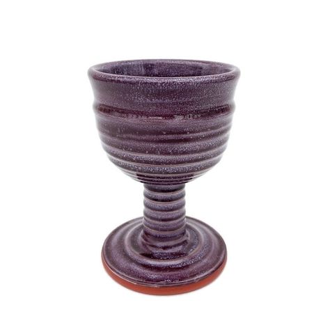 Pottery Goblet Purple, Hand Carved Handmade Wedding Wine Glass, Kiddush Cup, Ceramic Chalice, Gift Ceramic Goblet, Kiddush Cup, Wedding Wine, Terracotta Clay, Cup Ceramic, Purple Hands, Wine Wedding, Wine Glass Charms, Wine Goblets