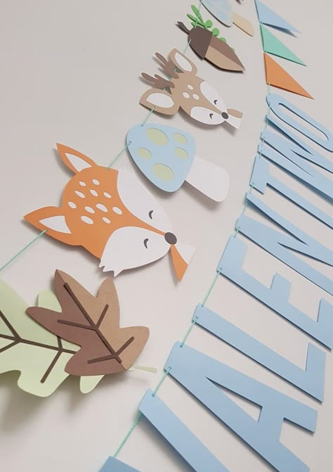 Woodland Banner, Woodland Birthday Party, Diy Bebe, Woodland Birthday, Preschool Art Activities, Baby Boy Birthday, Baby Album, Safari Baby Shower, Woodland Party