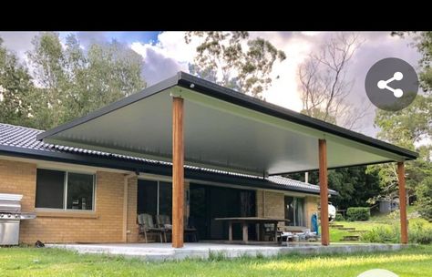 Flyover Patio Roofs, Roof Extension Over Patio, Flat Roof Pergola, Patio Cover Diy, Patio Covers Attached To House, Pergola Patio Attached To House, Patio Attached To House, Outdoor Patio Roof Ideas, Outdoor Patio Roof