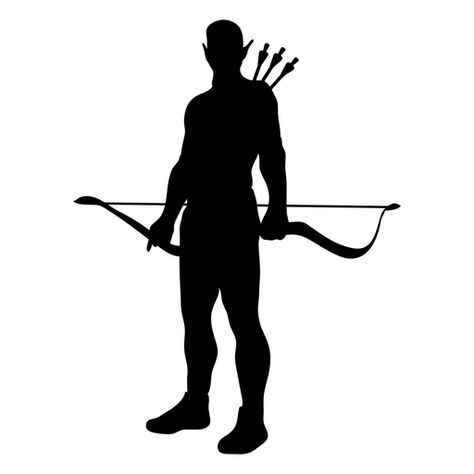 Male elf archer fantasy silhouette PNG Design Fantasy Advertisement, Archer Silhouette, Fantasy Silhouette, Elf Archer, Elf Ranger, Male Elf, Silhouette Png, Silhouette Art, Vector Artwork