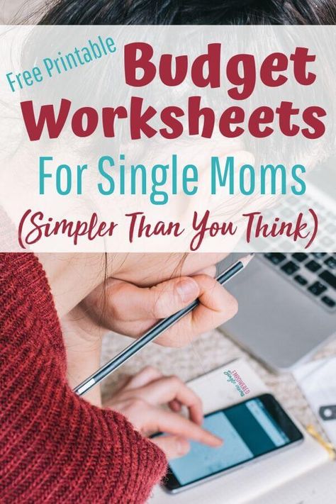 Beginning Budgeting, Free Printable Budget Worksheets, Single Mom Budget, Budget Worksheets, Printable Budget Worksheet, Bills Budget, Free Budget Printables, Budget Worksheet, Mom Journal