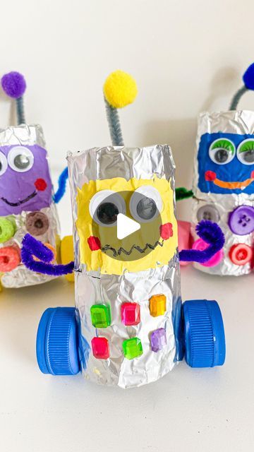 Robots Preschool, Robot Activity, Robot Craft, Recycled Robot, Diy Robot, Garland Christmas, Kindergarten Crafts, Ideas Minecraft, Orange Garland