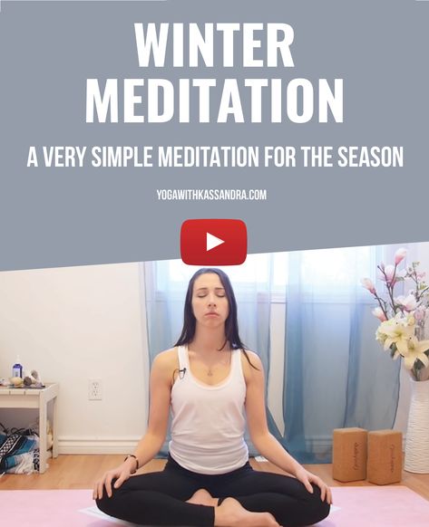 Winter Meditation, Vinyasa Flow Yoga, Breathing Meditation, Yoga Youtube, Easy Meditation, Advanced Yoga, Learn Yoga, Cool Yoga Poses, Meditation For Beginners