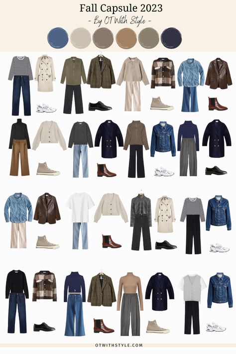 Outfit Navy Capsule Wardrobe, Seasonal Capsule Wardrobe, Fall Travel Wardrobe, Capsule 2023, Autumn Capsule Wardrobe, Classic Casual Style, Holiday Capsule Wardrobe, Build A Capsule Wardrobe, Capsule Dressing