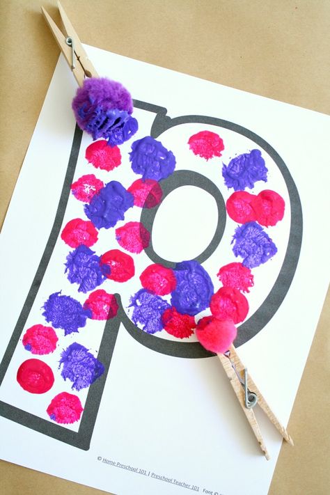 Letter P Craft, P Craft, Letter P Crafts, Preschool Letter Crafts, Alphabet Crafts Preschool, Learning Alphabet, Abc Crafts, Alphabet Letter Crafts, Preschool Alphabet