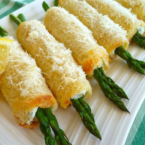 Asparagus Roll Ups Asparagus Roll Ups, Easter Brunch Appetizers, Asparagus Rolls, Easter Appetizers Easy, Easter Food Appetizers, Twice Baked Potatoes Casserole, Easter Appetizers, Roll Ups Recipes, Baked Potato Casserole