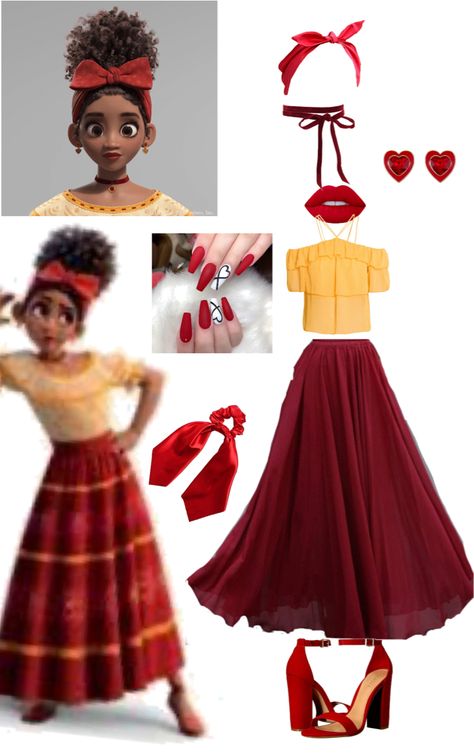 Discover outfit ideas for made with the shoplook outfit maker. How to wear ideas for lime crime and Red Choker Disney Costumes For Women, Movie Character Outfits, Cartoon Halloween Costumes, Disney Costumes Diy, Disney Character Outfits, Disney Bound Outfits Casual, Disney Outfits Women, Themed Halloween Costumes, Disney Princess Costumes