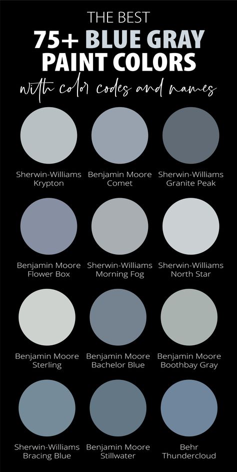 Dive into our blog post, The Best Blue Gray Paint Colors, and discover which shade resonates with you. Trust us, by the end of it, you'll be ready to turn your home into a masterpiece that exudes the perfect feeling of tranquility and style. Gray Blue Paint Colors, Greyish Blue Paint, Energy Colors, Colors For Home, Blue Gray Bedroom, Gray Paint Colors, Blue Gray Paint Colors, House Paint Color Combination, Blue Gray Paint