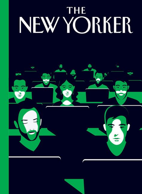 Women In Tech, Cover Design Inspiration, The New Yorker Magazine, Malika Favre, Tech Magazine, Future Poster, Tech Magazines, New Yorker Magazine, New Yorker Covers