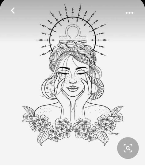 Tattoos Between Breast, Libra Zodiac Tattoos, Libra Art, Libra Tattoo, Christian Sleeve Tattoo, Goddess Tattoo, Zodiac Tattoos, Zodiac Art, Simplistic Tattoos