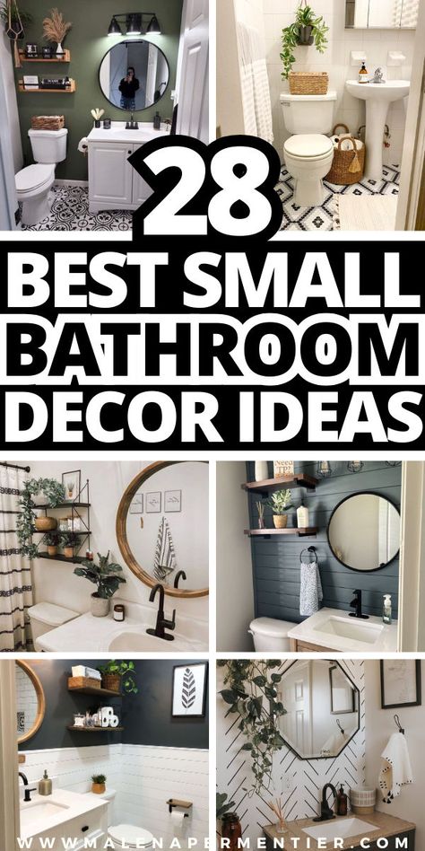 small apartment bathroom ideas Small Apartment Bathroom Ideas, Small Bathroom Wall Decor Ideas, Small Bathroom Wall Decor, Small Wc, Bathroom Wall Decor Ideas, Bathroom Rental, Small Bathroom Decor Ideas, Small Space Bathroom Design, Glamorous Bathroom Decor