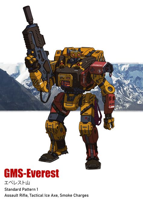 ArtStation - GMS Everest 1 Lancer Rpg Mech Art, Lancer Ttrpg Art, Lancer Rpg Character Design, Lancer Rpg Mech, Lancer Mech Art, Lancer Rpg Art, Lancer Mech, Lancer Art, Lancer Rpg