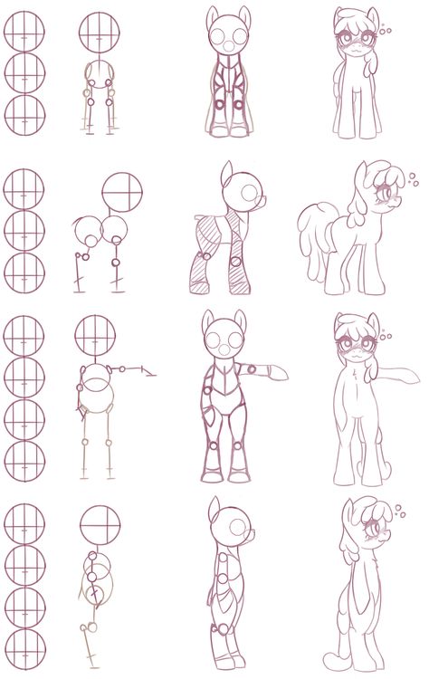 How To Draw Ponies, How To Draw My Little Pony, Pony Anatomy, Mlp Drawing, Berry Punch, Pony Style, Body Base Drawing, Mlp Fan Art, Reference Sheet