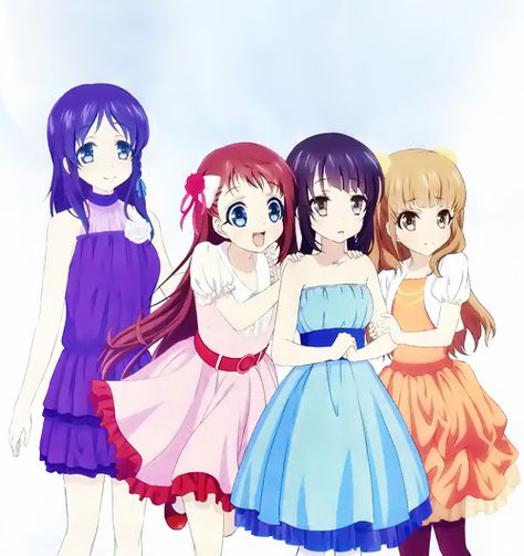 Chisaki, Manaka, Miuna, and Sayu        ~Nagi no Asukara Art Studio Room, Twilight Princess, Manga Cosplay, Anime Drawings Tutorials, Animation Studio, Japanese Anime, Manga Girl, Cute Anime Character