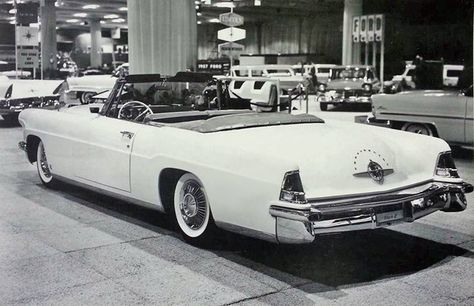 Mark II the only Derham convertible on the auto show circuit in 1957 Rolls Royce Silver Cloud, Chicago Auto Show, Spare Tire Mount, Lincoln Cars, Cadillac Eldorado, Film Studio, Out Of Focus, Lincoln Continental, White Picture