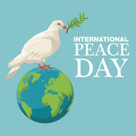 Color poster international peace day Premium Vector | Free Vector #Freepik #vector #freeposter #freecard #freelove #freedesign Pigeon Flying, International Peace Day, Peace Begins With A Smile, World Peace Day, Lovely Thoughts, Peace Day, Earth World, Peace Poster, Valentine Poster