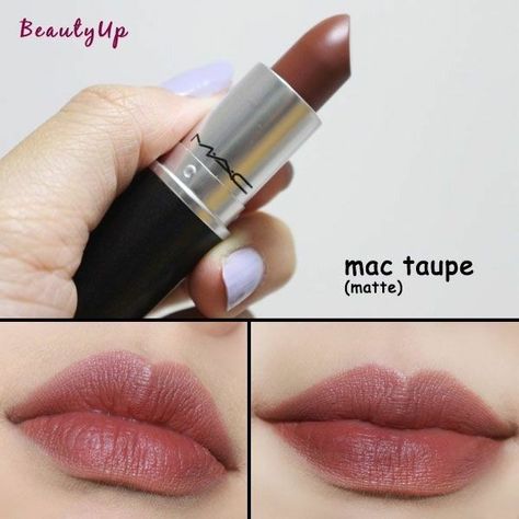 Deep Lipstick Makeup, Mac Taupe Lipstick, Taupe Lipstick, Mac Taupe, Asian Products, Makeup Accesories, Mac Matte Lipstick, Brown Lipstick, Lipstick Matte