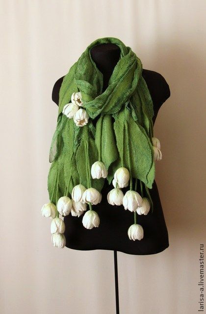 فن النسيج, Anting Manik, Making Fabric Flowers, Fleurs Diy, Diy Scarf, Felted Scarves, Nuno Felting, Wet Felting, Felt Art