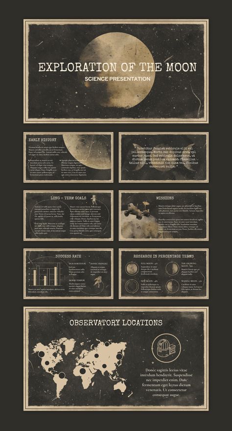 Exploration of The Moon - free Google Slides Theme for Presentation in 2024 | Presentation slides design, Powerpoint presentation design, Google slides themes Presentation Chart Design, Space Presentation Design, Theme For Presentation, Space Presentation, Space Scrapbook, Slide Themes, Moon Template, Science Presentation, Space Template