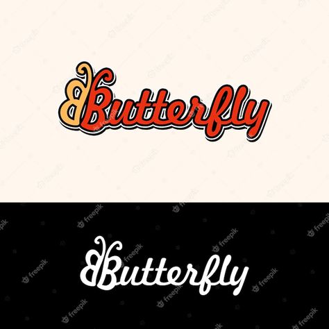 Butterfly Typography, Friendship Letter, Vector Butterfly, Typography Logo Design, About Butterfly, Class 11, Paper Mockup, Handmade Envelopes, Logo Design Typography