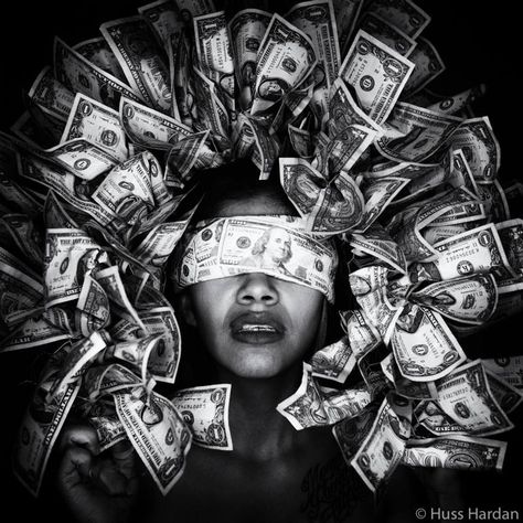 Saatchi Art is pleased to offer the photograph, "A&O - The Color of Money - Perception Blinded - Limited Edition 1 of 25," by Huss Hardan, available for purchase at $1,080 USD. Original Photography: Black & White, Paper, Photo on Paper. Size is 20 H x 20 W x 1 in. Money Design Art, Power Of Money, The Color Of Money, Money Poster, Black Museum, 7 Sins, Glass Photography, Graphic Design Images, Money Design